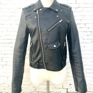 Faux leather jacket